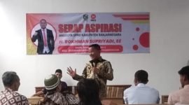 Foto: Reses Rokhman Supriyadi, SeKomisi IV DPRD Banjarnegara, saat menjelaskan kemanfaat an program yang akan di nikmati oleh masyarakat.