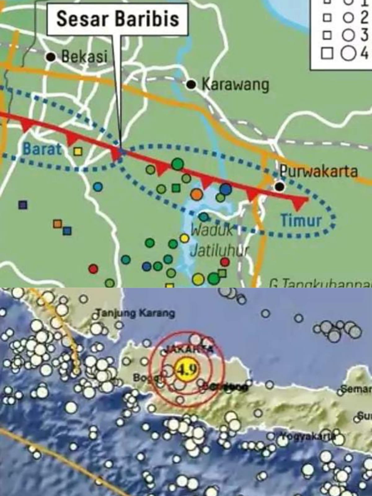 Viral...!!! Gempa Magnitudo 4,9 Guncang Bekasi, BMKG Sebut Dipicu Aktivitas Sesar Baribis