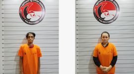Teks Foto: Kedua pelaku pengedar inex ditangkap petugas Polrestabes Medan, Sabtu (20/9/2025).