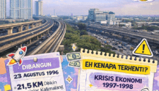 Infografis tol kalimalang dengan data pembangunan yang dimulai pada 1996 (Dok: Yudi/Ai/beritafakta.id)