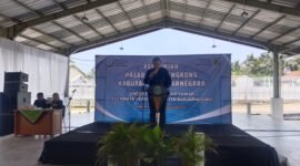 Ditjend PDSPKP Erwin Dwiyana, SPI, Msc saat memberikan sambutan di peresmian Pasar Ikan Lengkong.(Dok.Bas/Beritafakta.id).