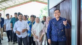 Ditjend PDSPKP Erwin Dwiyana, SPI, Msc saat memberikan sambutan di peresmian Pasar Ikan Lengkong.(Dok.Bas/beritafakta.id).