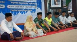 Fhoto:Bupati Amalia Desiana saat memberikan sambutan acara Tarawih Silaturahmi(Tarhim) 1447H dengan jajaran Forkompinda di Pendapa Dipayudha Adigraha.