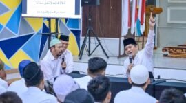 Foto :Wakil Bupati Banjarnegara Wahid Jumali, Lc., saat menyampaikan tausiyah kepada warga binaan di Rutan Kelas IIB Banjarnegara.(Dok.Kominfo).