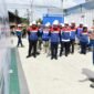 Direktur Transformasi dan Keberlanjutan Bisnis Pertamina Agung Wicaksono dan Direktur Keuangan Pertamina Patra Niaga Mega Satria memastikan keandalan fasilitas PLTS di Pertamina Hulu Rokan, Kamis (5/3). Kunjungan Kerja ini bagian dari Satgas Ramadan dan Idulfitri dalam menjaga produktivitas bisnis Pertamina.