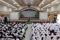 Ada 1059 calon jemaah haji di kumpulkan di Ballroom Surya Park untuk melaksanakan manasik haji.(Dok.Kominfo Bna)