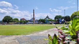 foto: Alun-alun kota Banjarnegara tempat untuk menunaikan sholat Idul fitri 1447 hijriah.(Dok.Kominfo Bna)