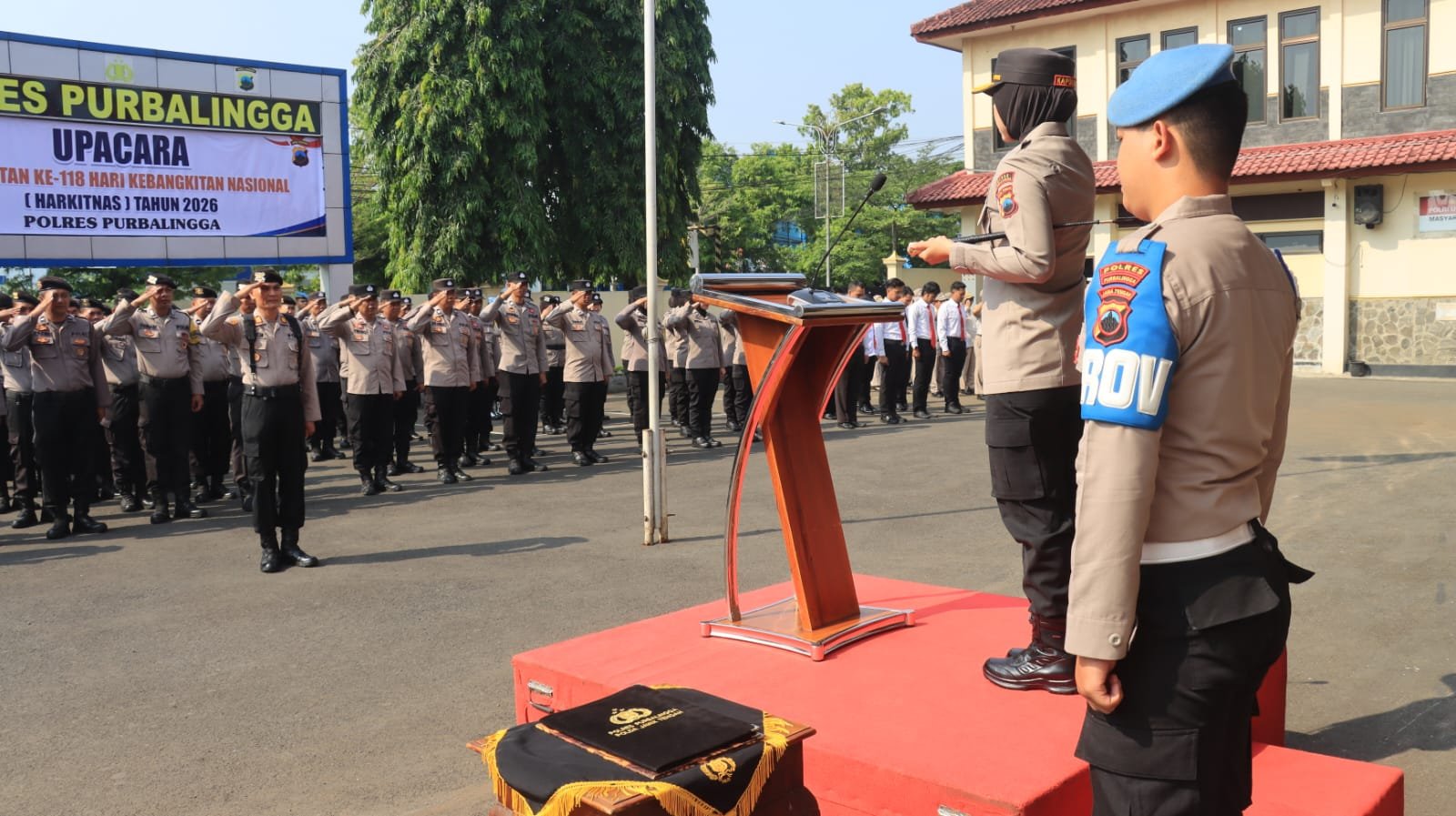Upacara Hari Kebangkitan Nasional, Kapolres Purbalingga Bacakan Sambutan Menteri Komdigi