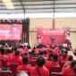 Suasana gelar DPC PDI P Banjarnegara acara pendidikan politik dan konsolidasi internal melalui Munascab di golden Ball Room hotel Surya Yudha Park.(Dok.Arief Ferdianto Berita Bersatu)