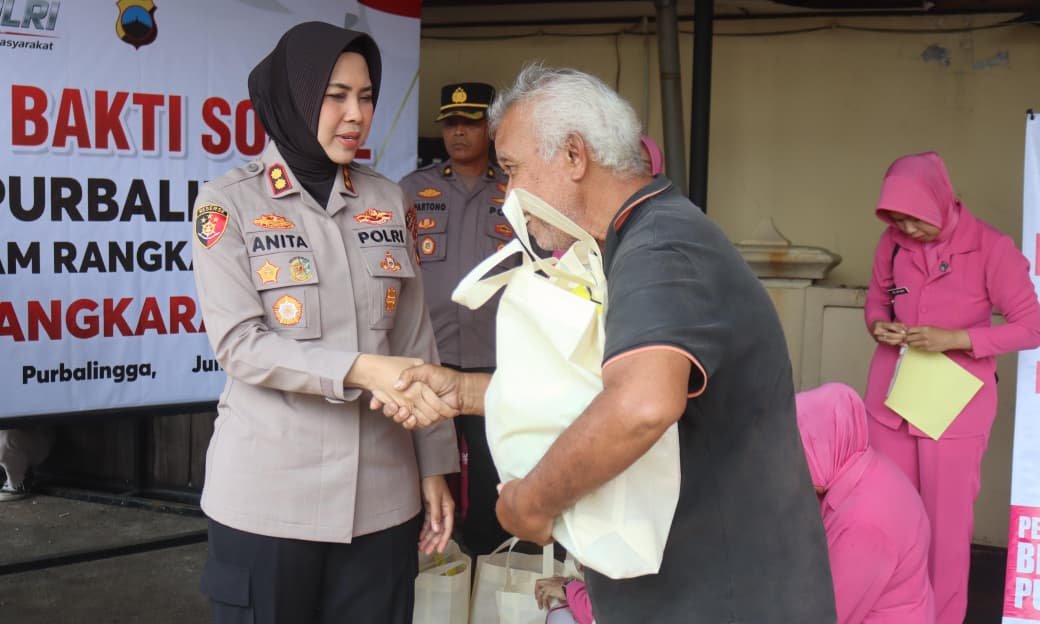 Gelar Bakti Sosial Hari Bhayangkara Ke-80 Tahun 2026 di Halaman Mapolres Purbalingga