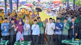 nampak Usai acara Wamen dikdasmen RI Fajar Riza UI Haq bersama dengan Sekda Banjarnegara Hendro cahyono, Ketua DPRD Slamet,serta Jajar Pemkab dan PAC Mohamadiyah Wanayasa.(Dok.Kominfo/Berita Fakta)