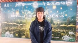 Ketua Pokdarwis Dieng Kulon Ali Fauzi sebagai inisiator Dieng Culture Festival(DCF) usai Launcing Event besar bernuansa Budaya Gunung.(Dok.beritaFakta.id)