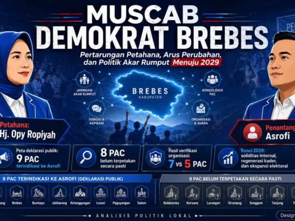 Menjelang Muscab IV Partai Demokrat Brebes 2026, Pengamat Diryo: 2 Kandidat Opy dan Asrofi Dukungan PAC Masih Terbuka