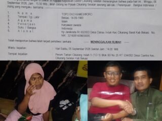 Dua Minggu Dilaporkan Hilang, Reni Shintara Akhirnya Ditemukan Tertidur di Cileungsi