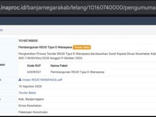 Tender RSUD Wanayasa Dibatalkan Akibat HPS Bocor, Kantor Bupati Banjarnegara Terancam Didemo AWH
